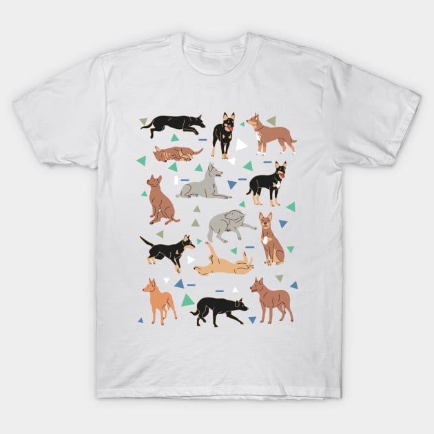 Australian Kelpie Pattern T-Shirt by Wlaurence